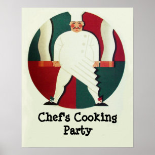 Poster RESTAURANT CUISINE DE CHEF PARTIE Culinaire