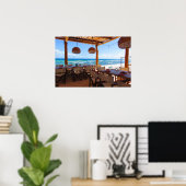 Poster Restaurant en bord de mer à Riviera Maya (Bureau à domicile)