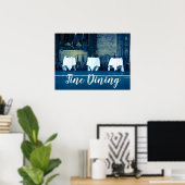 Poster Restaurant gastronomique pour gourmets et gourmets (Bureau à domicile)