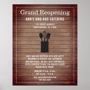 Poster Restaurant Grand Réouverture Couverture Couverture