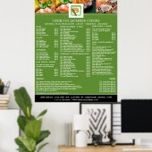 Poster Restaurant Japonais, Menu Sushi (Bureau à domicile)