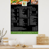Poster Restaurant japonais, menu sushi (Cuisine)