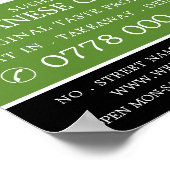 Poster Restaurant Japonais, Sushi Publicité (Coin)