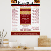 Poster Restaurant Pizza, Menu Pizzeria (Cuisine)