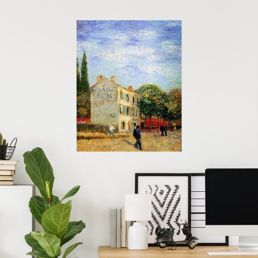 Poster Restaurant Rispal à Asnieres par Vincent van Gogh (Bureau à domicile)