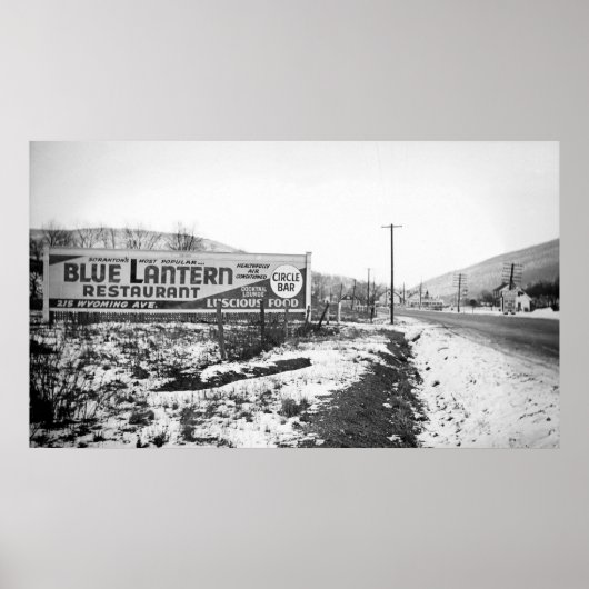 POSTER RESTAURANT SCRANTON PENNSYLVANIA BLUE LANTERN (Devant)