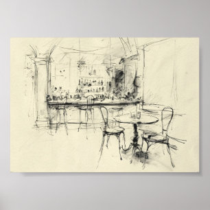 Poster Restaurant Vintage confortable Intérieur
