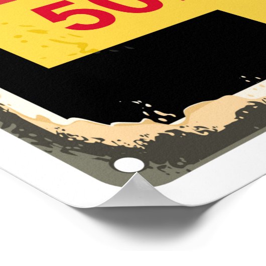 Poster Restaurants et dîners restauration rapide panneaux (Coin)