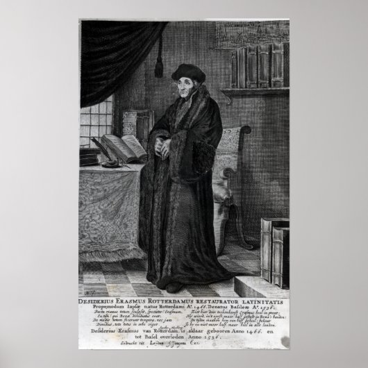 Poster Restaurateur de la langue latine" (Devant)