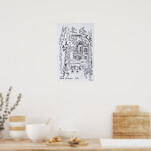 Poster Restauration sur Plaza | Aix en Provence, France (Cuisine)