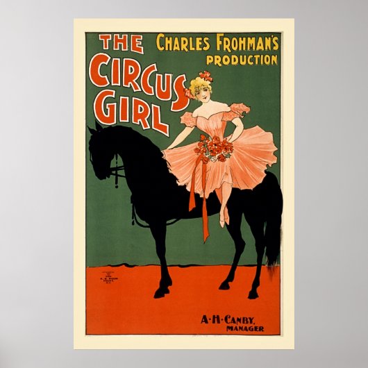 Poster Restauré Le Circus Girl vintage (Devant)
