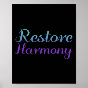 Poster Restaurez l'harmonie Prévention Suicide Dépression