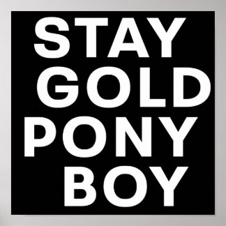 POSTER RESTE GARÇON GOLD PONY
