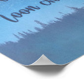 Poster Reste sauvage, enfant de la lune citation aquarell (Coin)