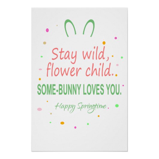 Poster Reste sauvage, enfant fleur (Devant)