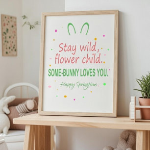 Poster Reste sauvage, enfant fleur