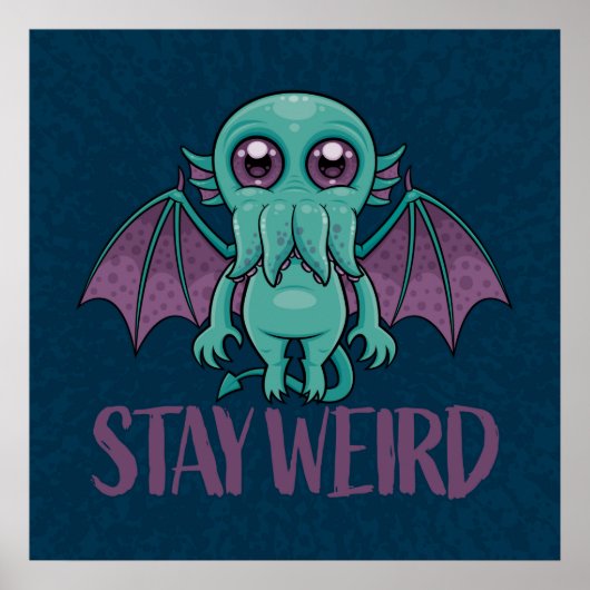 Poster Reste un monstre Cthulhu mignon (Devant)