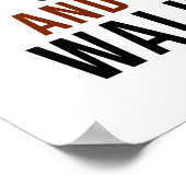 Poster rester calme et continuer à marcher (Coin)