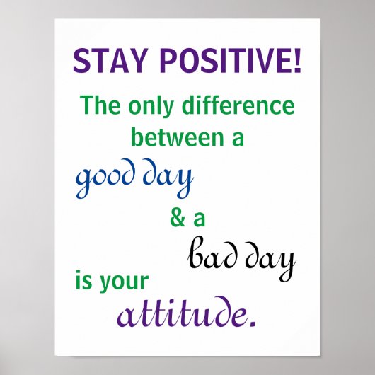Poster Rester une proposition motivationnelle positive (Devant)