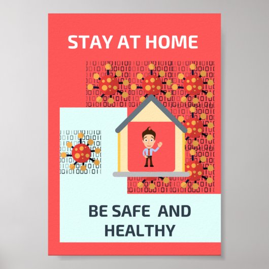 Poster Restez à la maison (Devant)