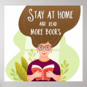 Poster Restez À La Maison Et Lisez L'Affiche Des Livres (Devant)
