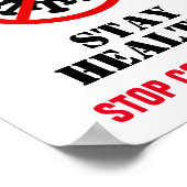 Poster Restez à la maison Restez en sécurité Arrêtez Coro (Coin)