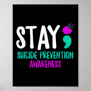 Poster Restez à la prévention du suicide Semicolon Santé