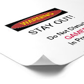 Poster Restez à l'écart Gamer en cours (Coin)