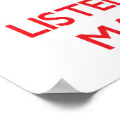 Poster Restez au calme et écoutez les manicuristes (Coin)