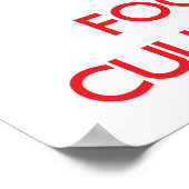 Poster Restez au calme et vous concentrer sur les arts cu (Coin)