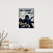 Poster Restez au travail ! Les guerriers américains sur l (Cuisine)