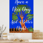 Poster Restez béni Bonne journée et meilleure nuit (Cuisine)