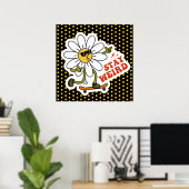 Poster Restez bizarre Skateboard Daisy (Bureau à domicile)