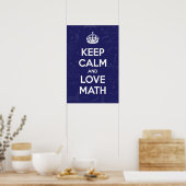 Poster Restez calme et aimez les mathématiques (Cuisine)