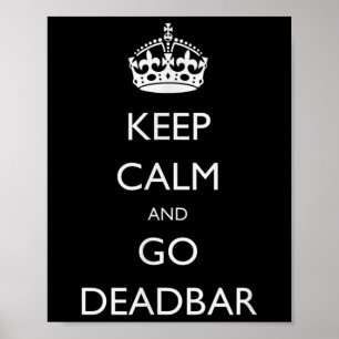 Poster Restez Calme Et Allez Deadbar Funny Foosball