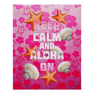 Poster Restez Calme Et Aloha