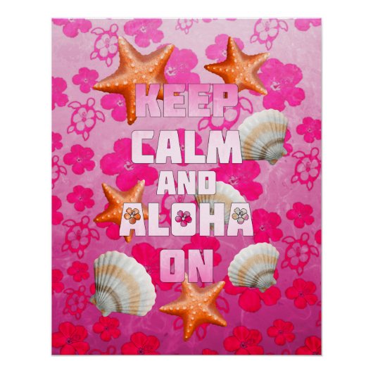 Poster Restez Calme Et Aloha (Devant)