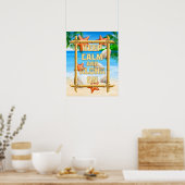 Poster Restez Calme Et Aloha (Cuisine)