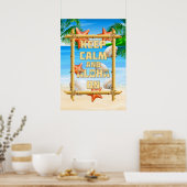 Poster Restez Calme Et Aloha (Cuisine)
