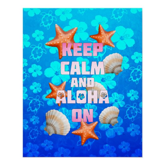 Poster Restez Calme Et Aloha (Devant)
