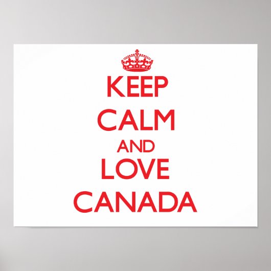 Poster Restez calme et amoureux Canada (Devant)