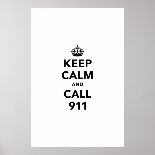 Poster Restez calme et appelez le 911 (Devant)