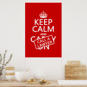 Poster Restez calme et appelez un avocat (quelle que soit (Cuisine)