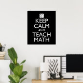 Poster Restez Calme Et Apprenez Les Maths (Bureau à domicile)