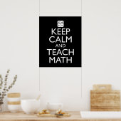 Poster Restez Calme Et Apprenez Les Maths (Cuisine)