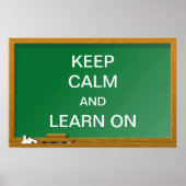 Poster Restez calme et apprenez sur (Devant)