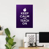 Poster Restez calme et apprenez sur le mème (Bureau à domicile)