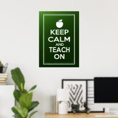 Poster Restez calme et apprenez sur le mème (Bureau à domicile)