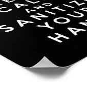 Poster Restez calme et assainissez vos mains (Coin)