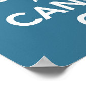 Poster Restez calme et canoë sur papier (Coin)